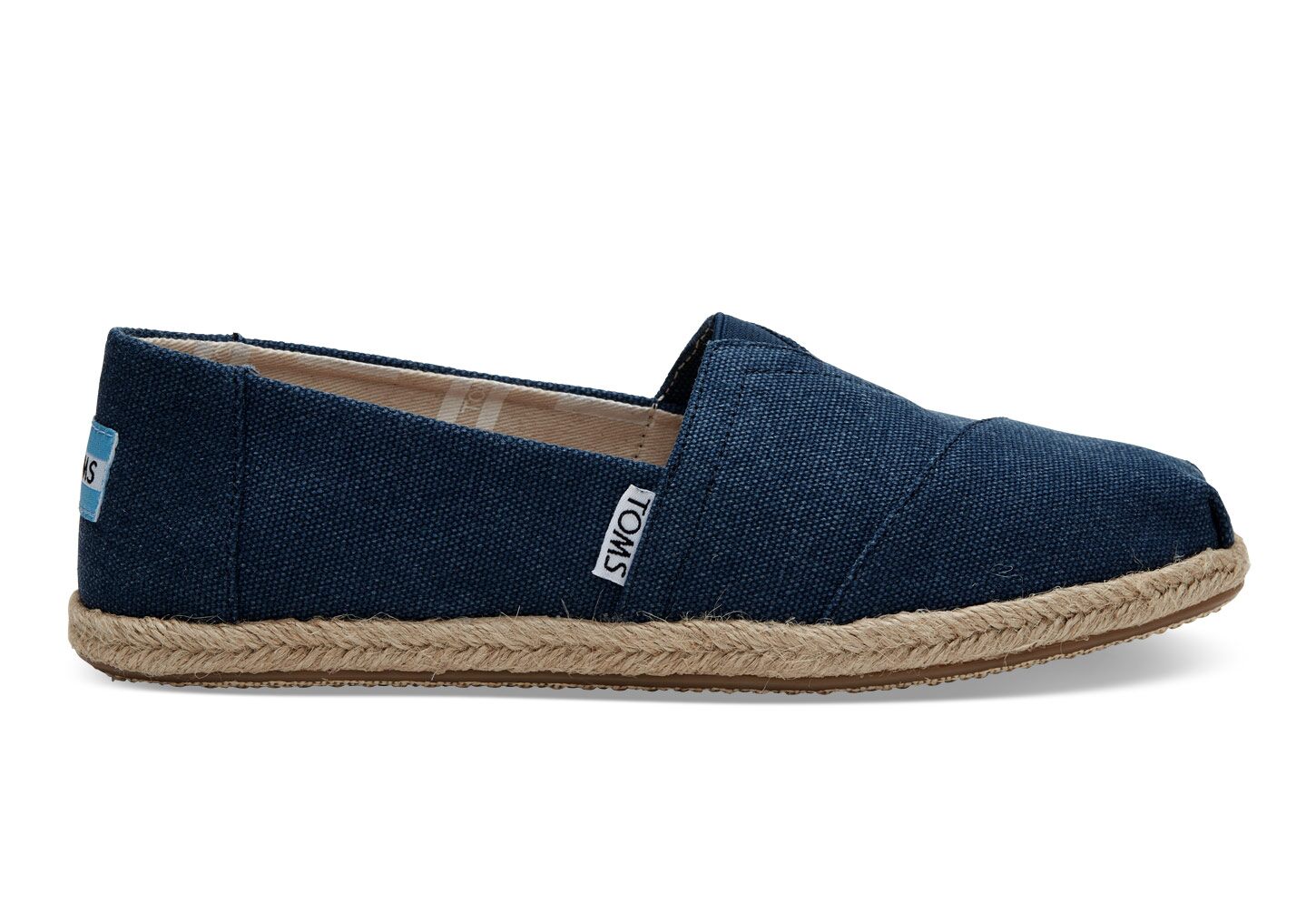 Toms Classics Washed Canvas - Womens Slip Ons - Navy - NZ - 276503VLG